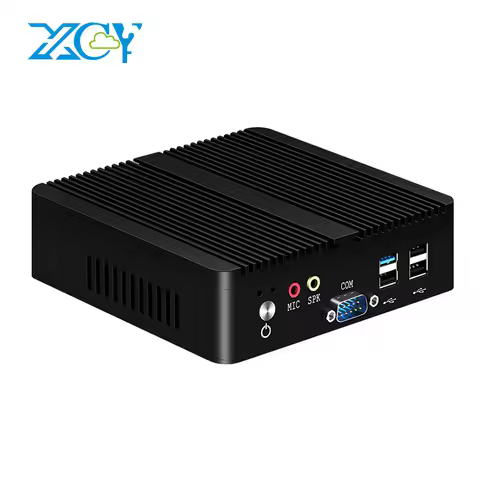 Mini PC Intel Pentium J2900 Quad-cores 2x COM RS232 Dual Gigabit Ethernet Embedded Fanless Industria
