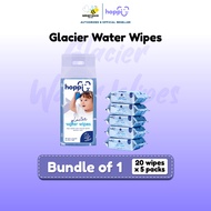 Hoppi Glacier Water Baby Wipes 20 Wipes / 80 Wipes /Pack (Bundle of 1 / 3)