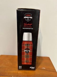 隨便賣 膳魔師 蘇格蘭復古風 不鏽鋼真空保溫瓶0.47L 紅色