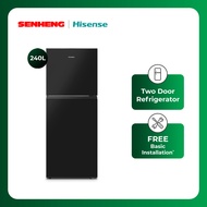 Hisense 240L 2 Door Inverter Top Freezer Fridge Refrigerator RT286N4ABN1 Peti Sejuk