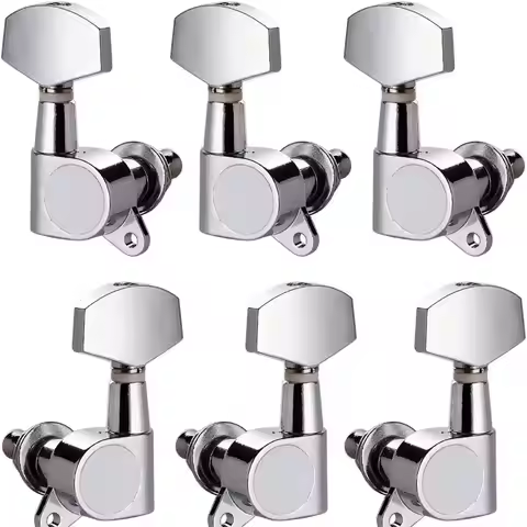 6 Pieces Guitar Tuner Pegs, Tuning Pegs Keys Machine Heads Set, Electric Guitar Tuning Keys, Locking