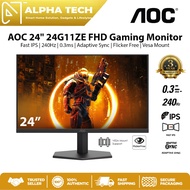 AOC 23.8" Gaming Monitor 24G11ZE - FHD | Fast IPS | 240Hz | 0.3ms | Adaptive Sync | Flicker Free | V