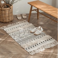 Tassel Mat Nordic Moroccan Style Bedroom Rug Geometric Pattern Tassel Tufted Living Room Bedside Cus