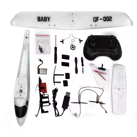 New Qf002 Remote Control Airplane 2 Channel Cessna Fixed Wing Epp Foam Glider Night Flight Diy Assem