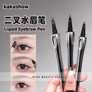 【ReadyStock】Kakashow二叉眉笔 二爪眉笔Kakashow Eyebrow Pencil 2 Tip Liquid EyeBrow Tattoo Pen Waterproof EyeB