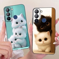 For Tecno POP 5 LTE Phone Case Tecno BD4 BD4i BD4a Lovely Cute Cat Lucky Fortune Bag Printed Cover S