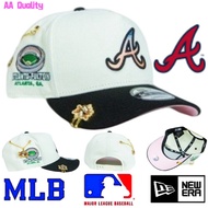 MLB White Atlanta Braves Versatile Baseball Cap with Adjustable Strap