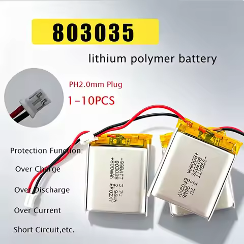 803035 800mAh 3.7V Lithium Polymer Battery Rechargeable batteries forSmart Watch Bluetooth Headset S