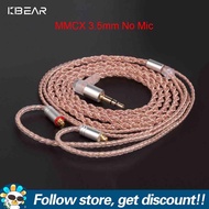 Kbear cáp tai nghe 4 lõi đồng nâng cấp Earbuds dây qdc/TFZ/2pin/MMCX Dây thay thế 3.5mm có thể tháo 