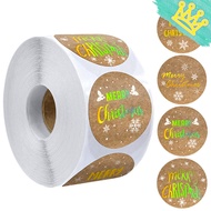 Christmas Gold Stickers (500 PIECES PER ROLL) Goodie Bag Gifts Christmas Teachers' Day Children's Day