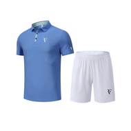 Bộ Quần Áo Tennis Federer Mùa Hè Mới Cho Nam Chuyên Nghiệp Nhanh Khô Thoáng Khí Quần Short Tập Luyện