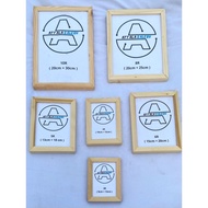Minimalist wooden photo frames in sizes 3R, 4R, 5R, 6R, 8R, 10R (with glass)