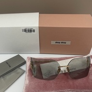 Miumiu 無邊框太陽眼鏡/墨鏡 淺灰色 MU54YS