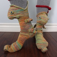 Chameleon Knit Crocodile Socks Funky Christmas Alligator Socks Whimsical Knitting Cute Fish Socks An