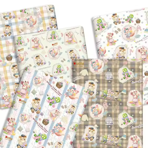 Popular DIY Disney Comic Hand-Stitched Fabric Patchwork Baby Dress & Household Bed Sheet, 140x50 cm 