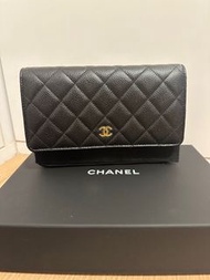 Chanel classic woc 牛皮荔枝皮金扣