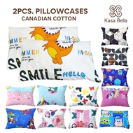 Kasa Bella - Printed Pillow Case Canadian Cotton | 18x28 inches SET of 2 | Cotton Pillow Case | Pill