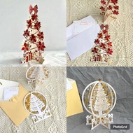 Premium 3D CHRISTMAS GREETING CARD AESTHETIC POP UP 3D/GIFT CARD 3D GREETING CARD