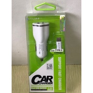 Bavin PC676 2.4A 2USB Fast Charging Car Charger For IOS Iphone Type-C