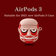 The head of the attacking giant compatible AirPods 3 case for compatible AirPods(3rd) case 2021 new compatible AirPods3 earphone protective case 3rd case compatible AirPodsPro case compatible AirPods2gen case