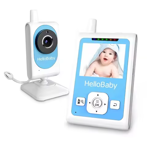 HelloBaby Video Baby Monitor with Camera and Audio Infrared Night Vision, Two-Way Audio ,Lullaby,Sou