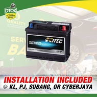 Perodua Maintenance Free Car Battery for all Perodua (Myvi, Axia, Bezza, Kelisa, etc.) - GP, Hitec