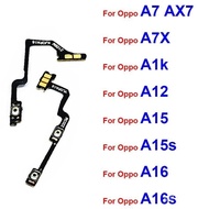For OPPO A7 A12 A15 A15S A16 A16S AX7 A1K Power Volume Flex Cable On OFF Power Volume Switch Control
