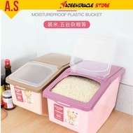 Bekas Simpanan Beras 10kg Rice Storage Box With Wheels -10 kg Mudah Alih Isi Rumah Household Bekas Bertutup Beras 10kg