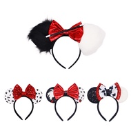 101 Dalmatians Mickey Headband Cruella De Vil Headband Halloween Party Cosplay Decoration Headwear