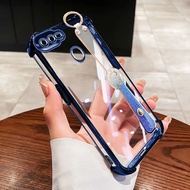 YBD Phone Case For OPPO A5S A7 A12 A11K Clear Caing Parkling Pink Love Bracelet and Portable Wristba