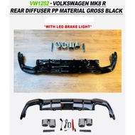 Volkswagen Golf MK8 GTI R Line Style side rear diffuser skirt lip bodykit body kit