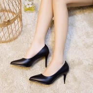 Traditional Black Women's High Heels 6 Inch Pointed A3