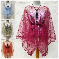 Cape Outer Tille Ribbon Strap Jelita Premium Pearl Tille Material Modern Modern Modern Kebaya Top Ou