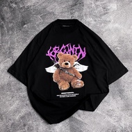 baju kaos oversize / oversize t-shirt "bear bersayap"