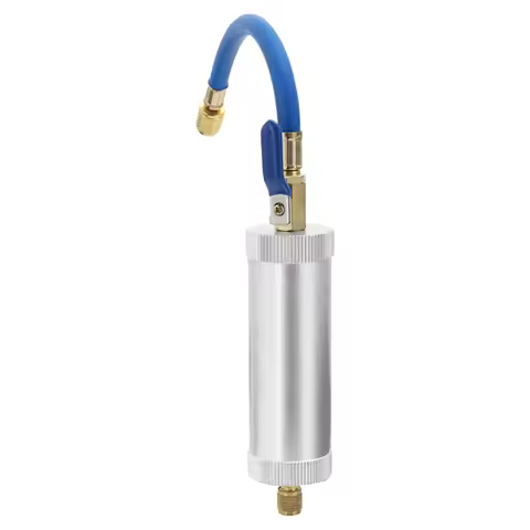 Air Conditioning Car Oil Injection Tool R12 R134A 2 Ounce 1/4" Pure Liquid Oil Coolant Filler Tube D