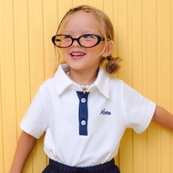 ADORE2112 : HAPPY DAY POLO SHIRT เสื้อผ้าแฟชั้นเด็ก เสื้อโปโลเด็ก ชุดเด็ก (AOB10019)