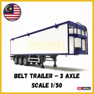 WSI Models | Belt Trailer - 3 Axle | Diecast 1/50 Scale Model | Collectibles | Collection