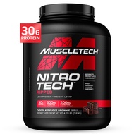 Muscletech Whey Protein Powder (Chocolate Fudge Brownie, 4LB) - Nitro-Tech Ripped Whey Protein Isola