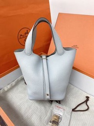 98%🆕Hermès Picotin 18愛馬仕聖杯藍菜籃子18