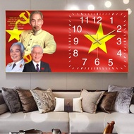 5D mirror clock with photos of 3 Uncle Ho, Uncle Giap, Uncle Trong, high-end university, free hangin
