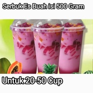 Serbuk Es Buah Viral isi 500 Gram powder drink bubuk minuman untuk es buah campur es pink