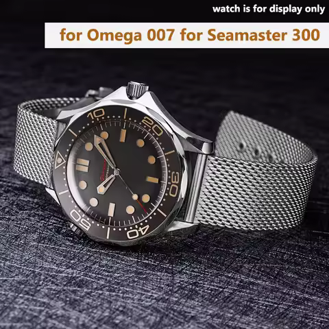 Strap for Omega for Seamaster 300 007 Watch Band 20mm 22mm Stainless Steel Luxury Mesh Bracelet Busi