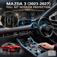 Mazda 3 2023-2027 Full Set Interior Protection TPU Film Anti Scratch PPF Mazda 3 Accessories