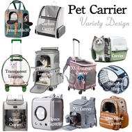 ⭐PET TRAVEL CARRIER⭐ Transparent Iron Bar Cat Dog Kitten Puppy Vet Carrier Outdoor Stroller Cage Outdoor Mini