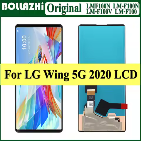 Tested AMOLED For LG Wing 5G LCD Display Touch Screen Digitizer For LG Wing 5G LM-F100 LMF100N LCD S