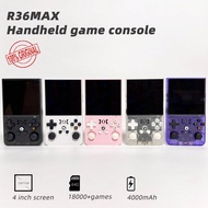 R36MAX Handheld Game Console, Original Chip With Built-In 18000+Games, 4-Inch Screen With 4000mAh Ba