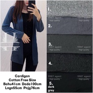 Cardigan Cotton Long Cardigan Muslimah Longsleeve Cardigan Plain Women Outerwear