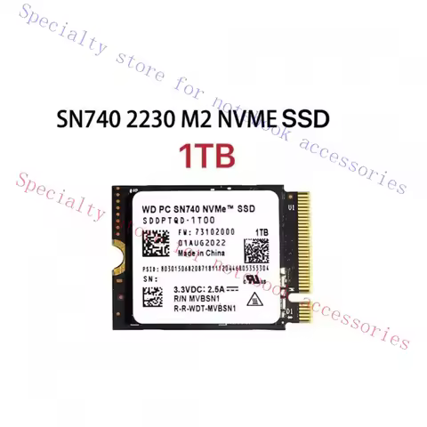 R+ FOR WD 1TB M.2 2230 SSD NVMe PCIe4x4 PC SN740 Steam Deck ASUS ROG Flow X Laptop