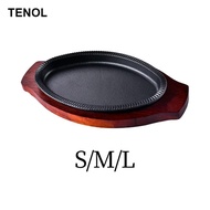 [TENOL] Griddle Steak Plate Platter Fajita Pan Fajita Server Plate Steak Pan Grill Plate for Stoveto
