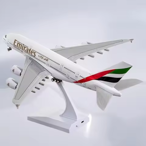 A380 Uae Qatar France Singapore 1:250 Scale Airbus Model 30cm 380 With Lights Abs Version Aircraft M